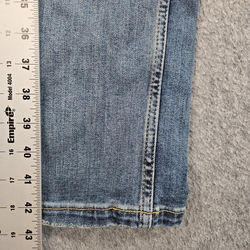 Topman Stretch Skinny Jeans Mens 34x32 (tag 36x34) Blue Distressed Stretch Denim